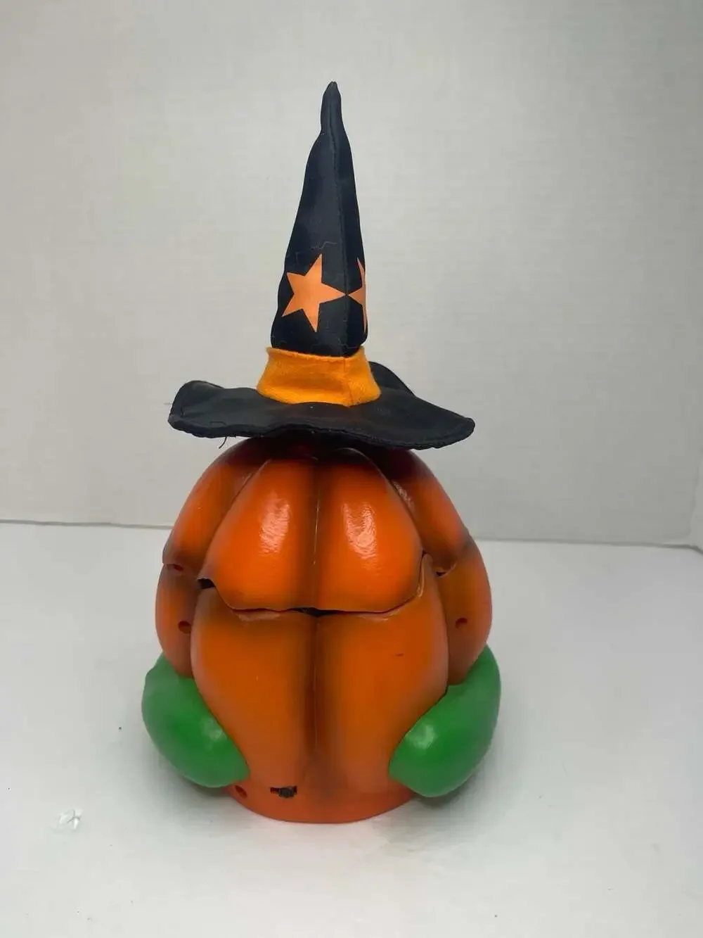 Gemmy Halloween Animated Pumpkin Jack-o'-Lantern with Witch Hat Works Read